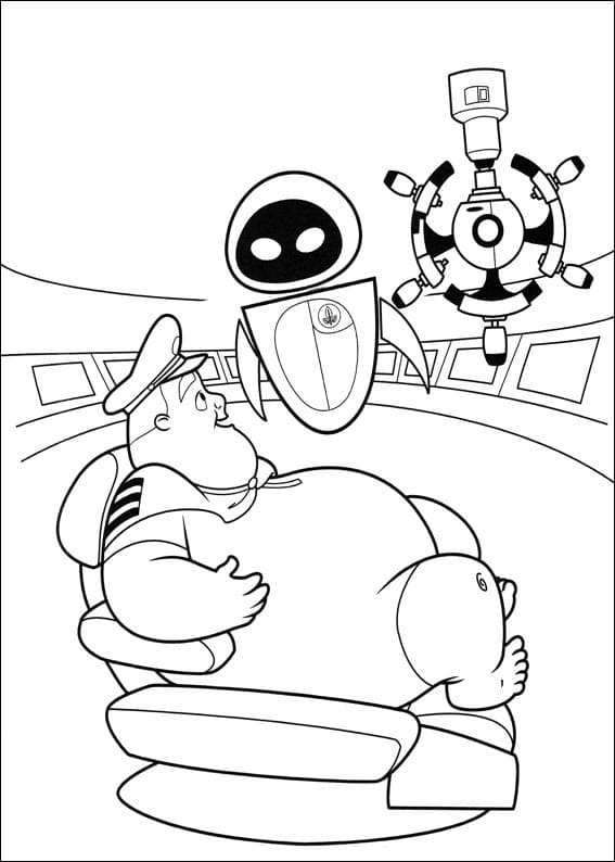 Desenho de Wall e para Colorir Imprimivel
