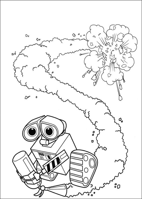 Desenho de Wall e para Pintar Imprimivel