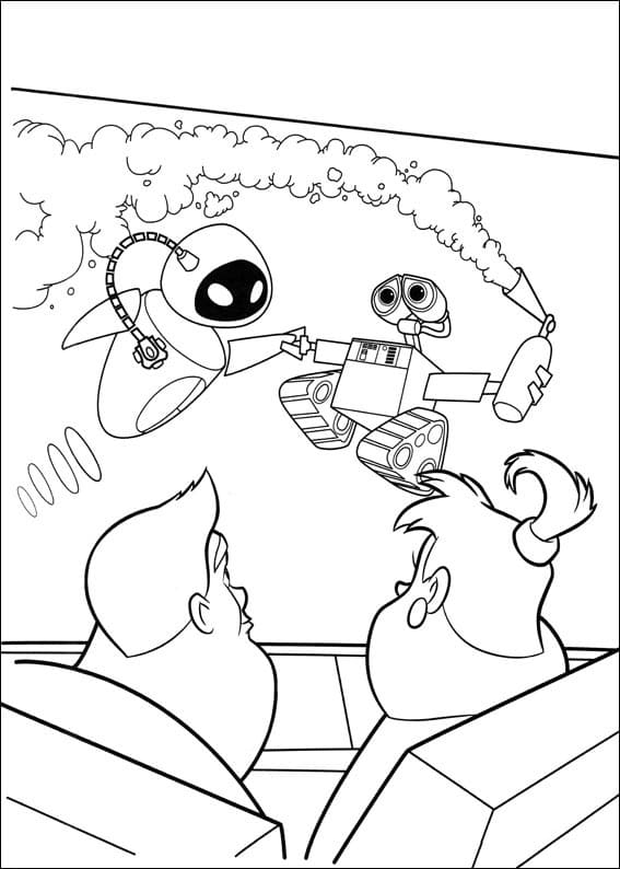 Desenho de Wall e para Pintar Pdf Grátis
