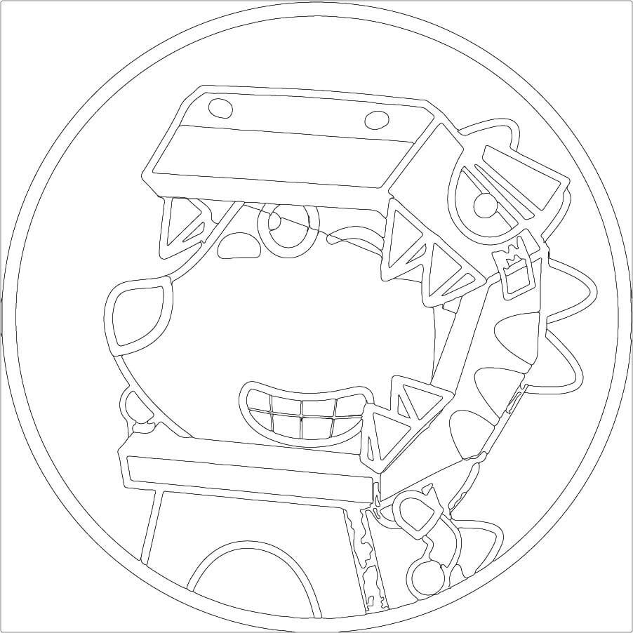 Desenho de Wolfoo Dino para Colorir