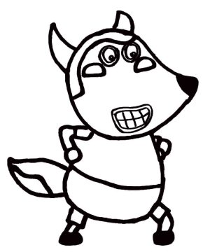 Desenho de Wolfoo engraçado para Colorir