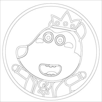 Desenho Pdf de Wolfoo para Imprimir e Colorir