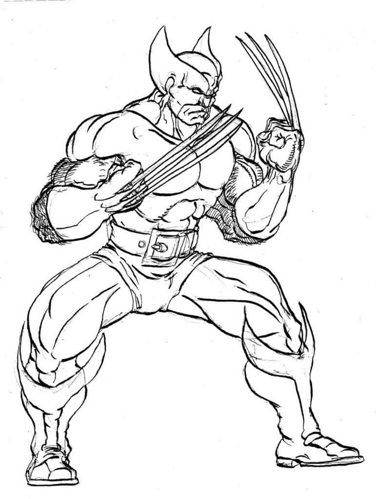 Desenho de Wolverine Crianças para Imprimir Grátis