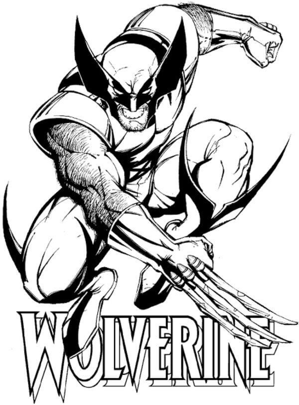 Desenho de Wolverine Fácil para Colorir Imprimivel