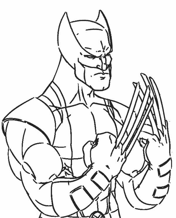 Desenho de Wolverine Marvel para Imprimir Grátis