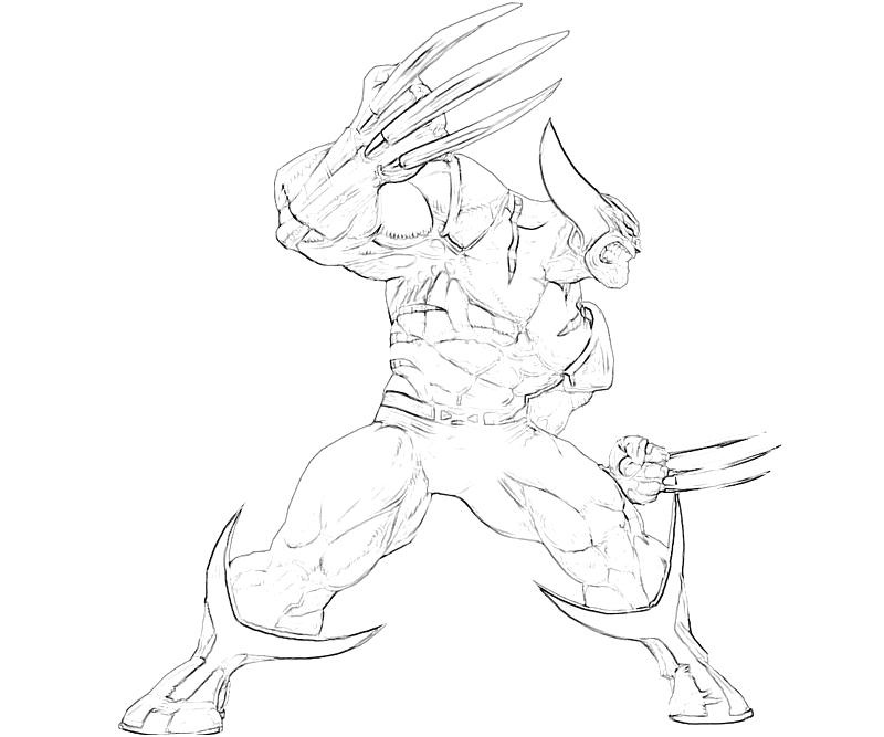 Desenho de Wolverine para Colorir com Giz de Cera