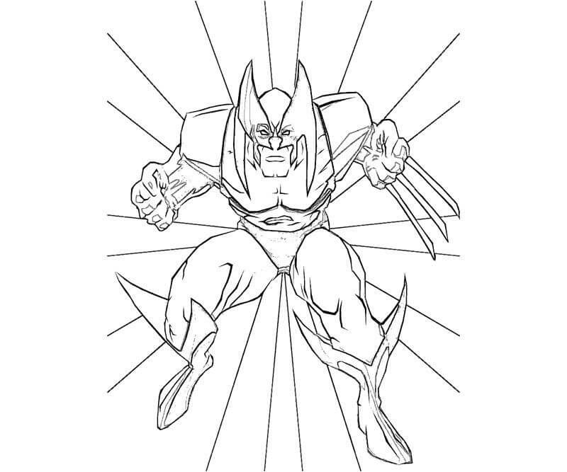 Desenho de Wolverine para Colorir com Lápis de Cor Download