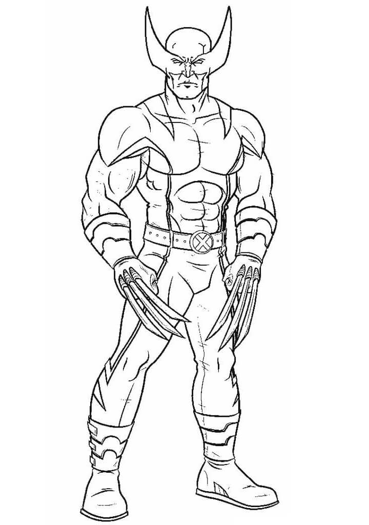 Desenho de Wolverine para Colorir Detalhado Pdf