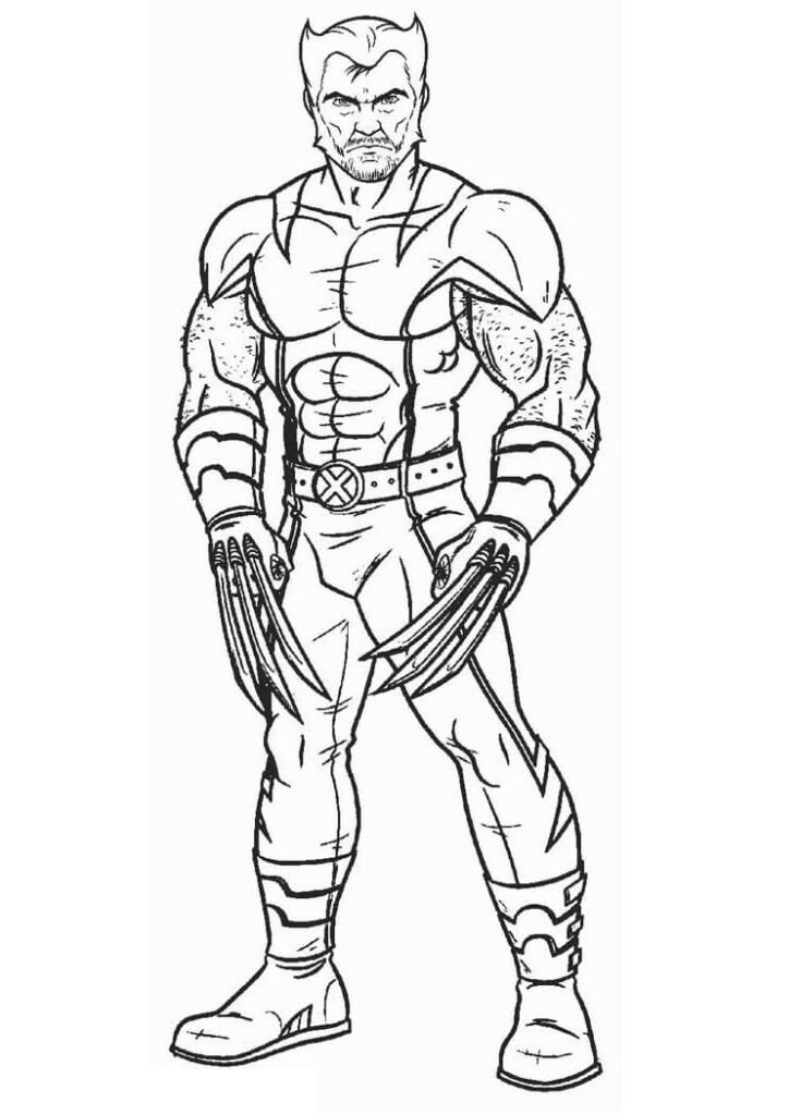 Desenho de Wolverine para Colorir e Baixar Pdf