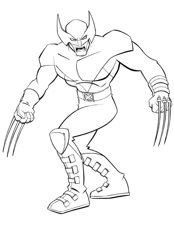 Desenho de Wolverine para Colorir em Casa Download