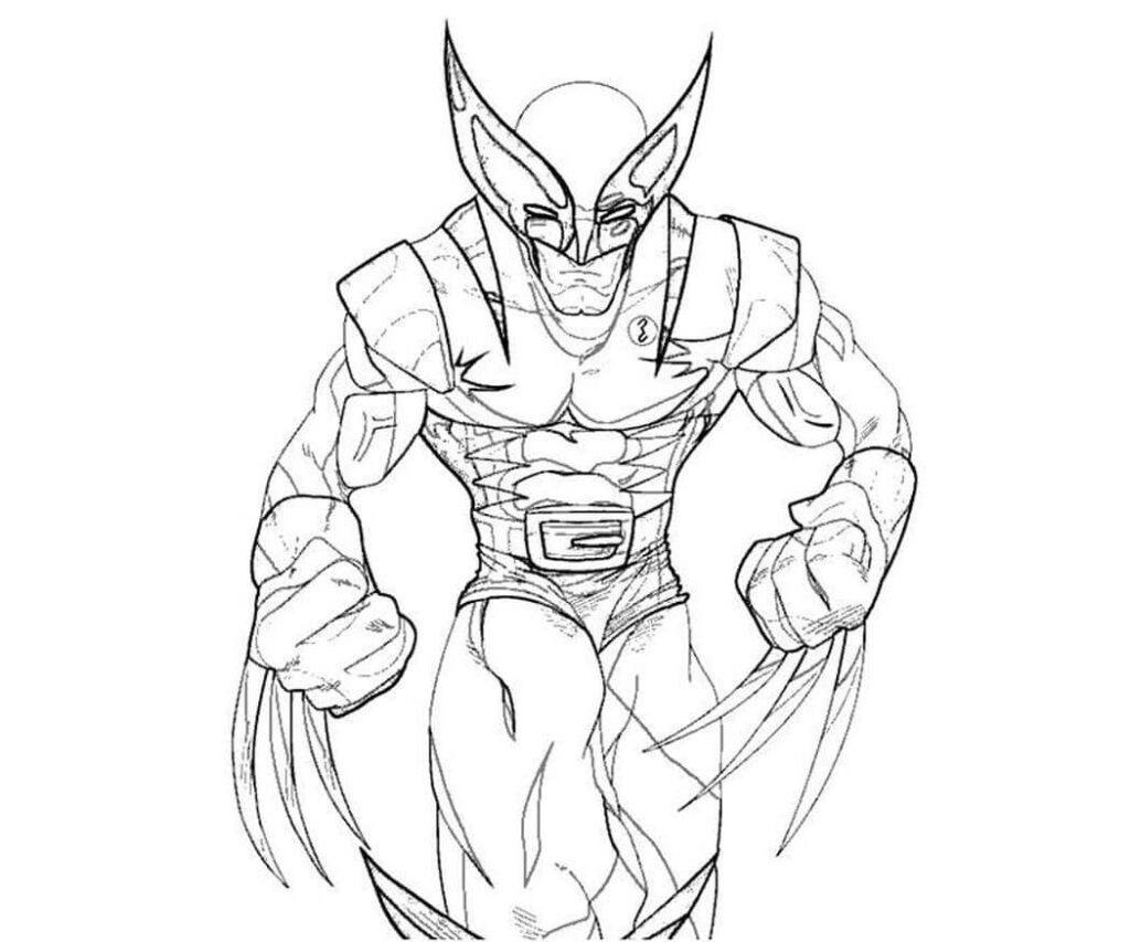 Desenho de Wolverine para Colorir Pdf