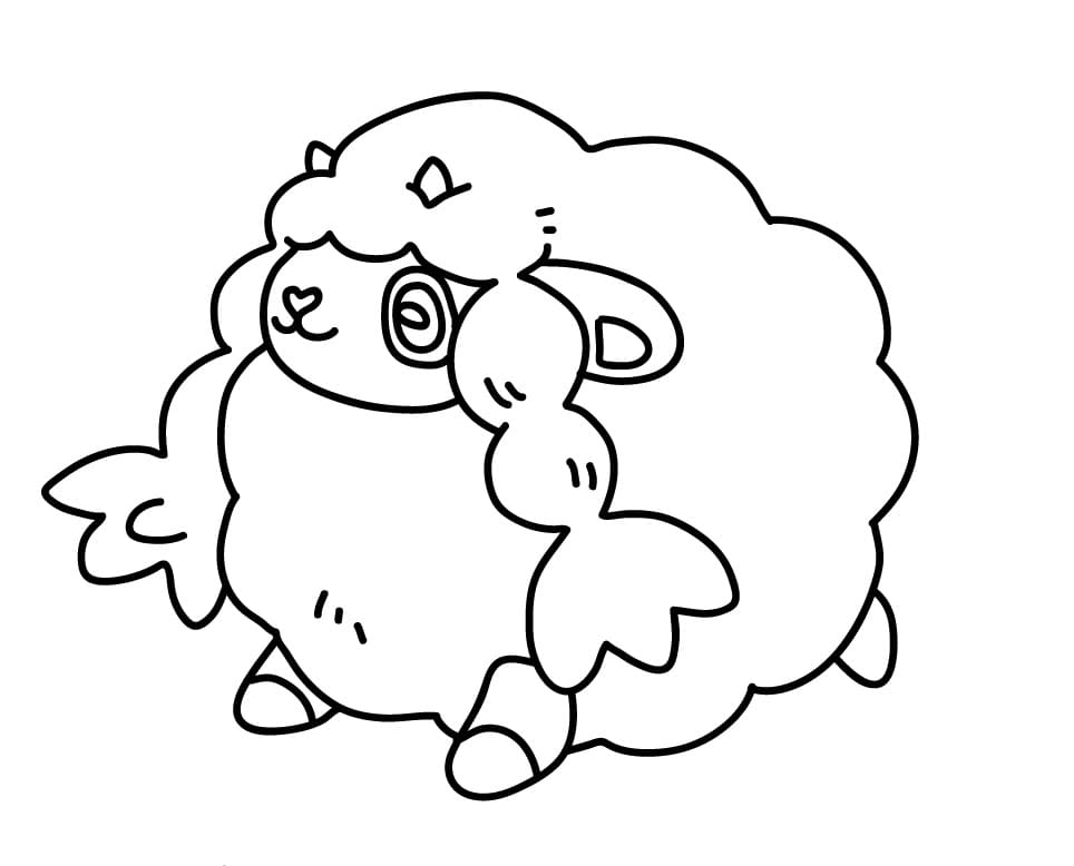 Desenho de Pokemon Wooloo para Colorir