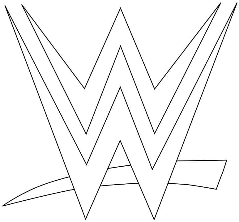 Desenho Logotipo da Wwe para Colorir