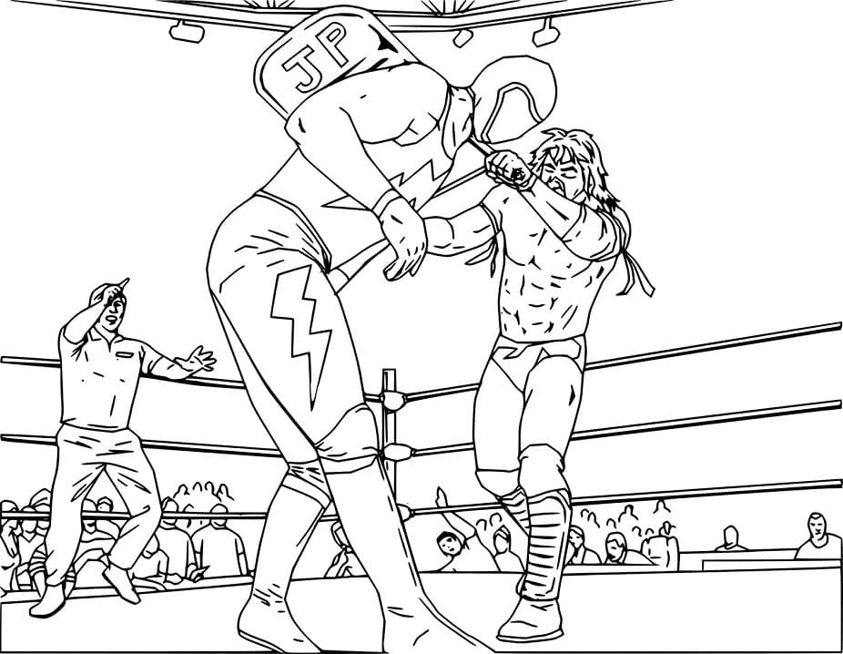 Desenho Luta Livre no Wwe para Colorir