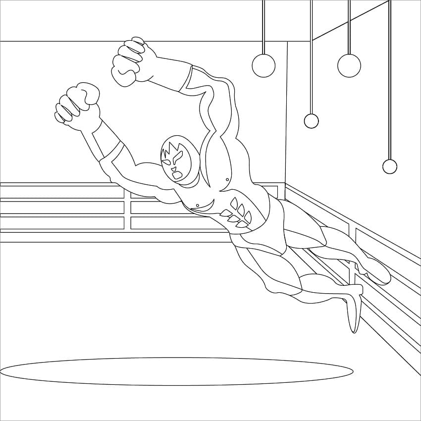 Desenho Luta Profissional 1 para Colorir
