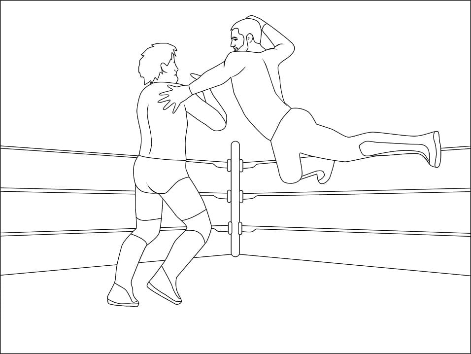 Desenho Luta Profissional para Colorir