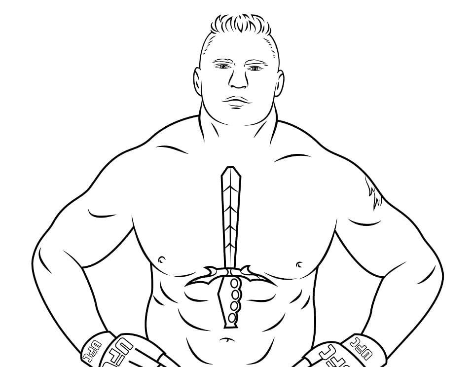 Desenho Wwe Brock Lesnar para Colorir
