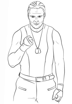 Desenho Wwe Dean Ambrose para Colorir