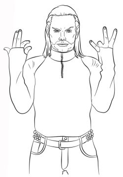 Desenho Wwe Jeff Hardy para Colorir