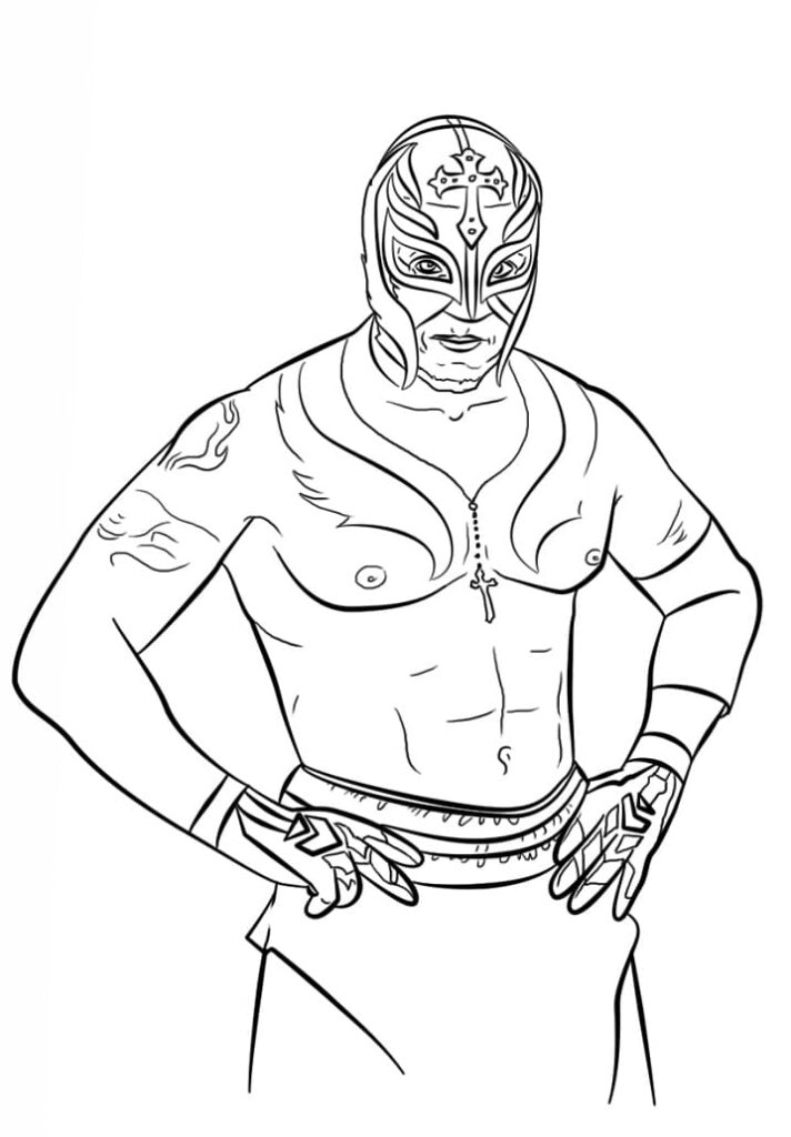 Desenho Wwe Rey Mysterio para Colorir