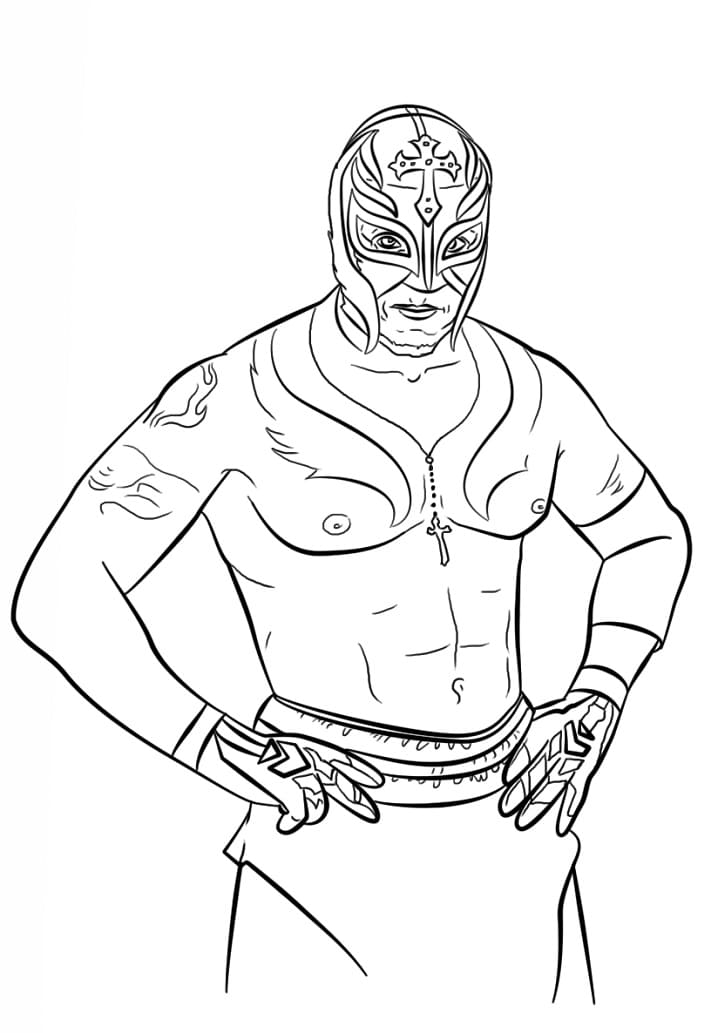Desenho Wwe Rey Mysterio para Colorir