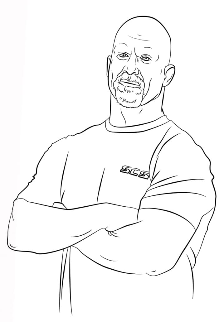 Desenho Wwe Stone Cold para Colorir