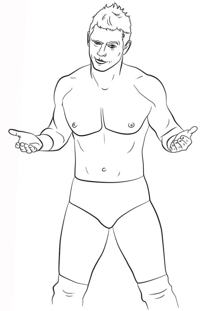 Desenho Wwe The Miz para Colorir