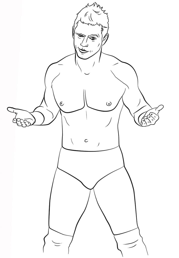 Desenho Wwe The Miz para Colorir