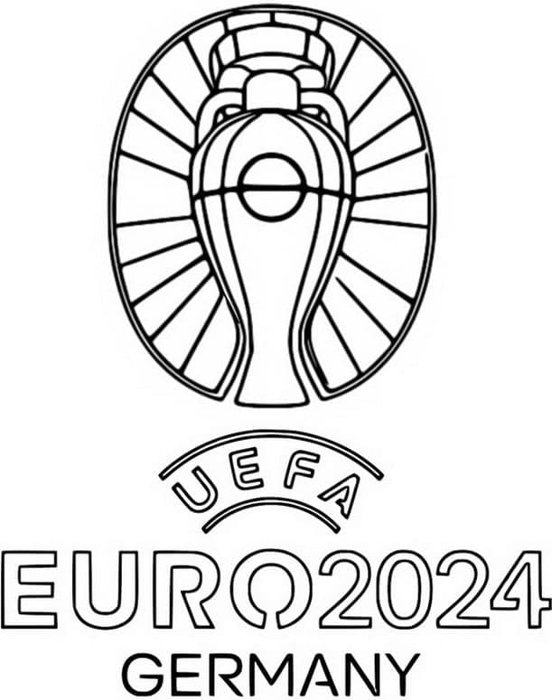 Desenho de Euro 2024 para Colorir
