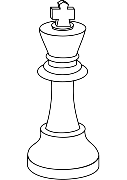 Desenho Rei Xadrez para Colorir