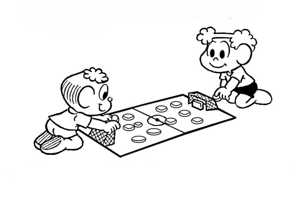 Desenho de Xaveco e Humberto para Colorir