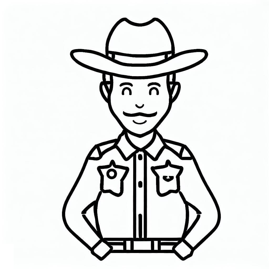 Desenho de o Xerife para Colorir