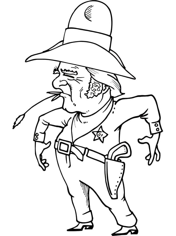 Desenho de Xerife Grátis para Crianças para Colorir
