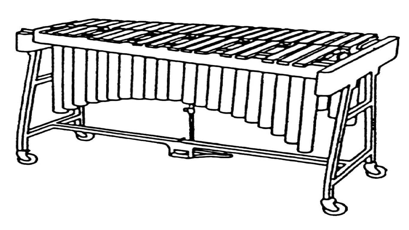 Desenho de Xilofone para Colorir Imprimivel Grátis
