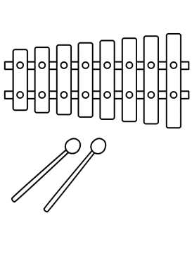 Desenho de Xilofone para Colorir Pdf