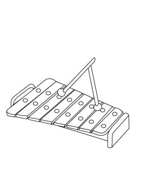 Desenho de Xilofone para Imprimir Pdf grátis