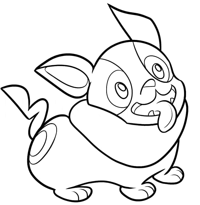 Desenho de Pokemon Yamper Fofo para Colorir