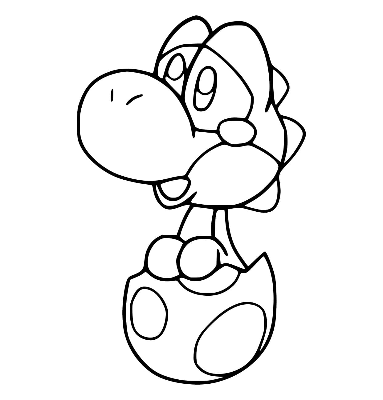 Desenho de Yoshi no Ovo para Colorir