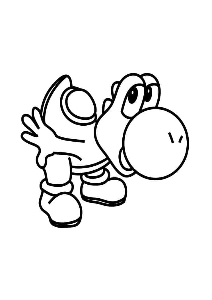 Desenho de Yoshi Download para Imprimir e Colorir