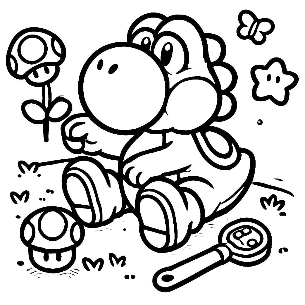 Desenhos de Yoshi para Colorir