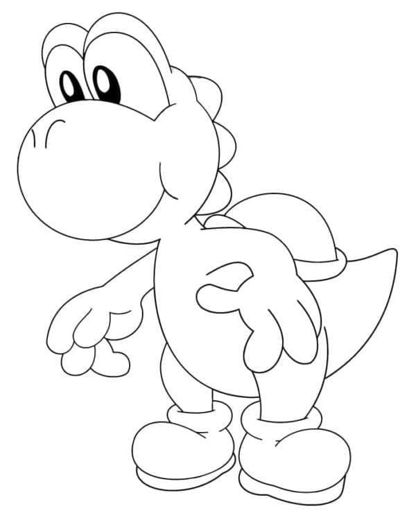 Desenho de Yoshi Grátis para Colorir