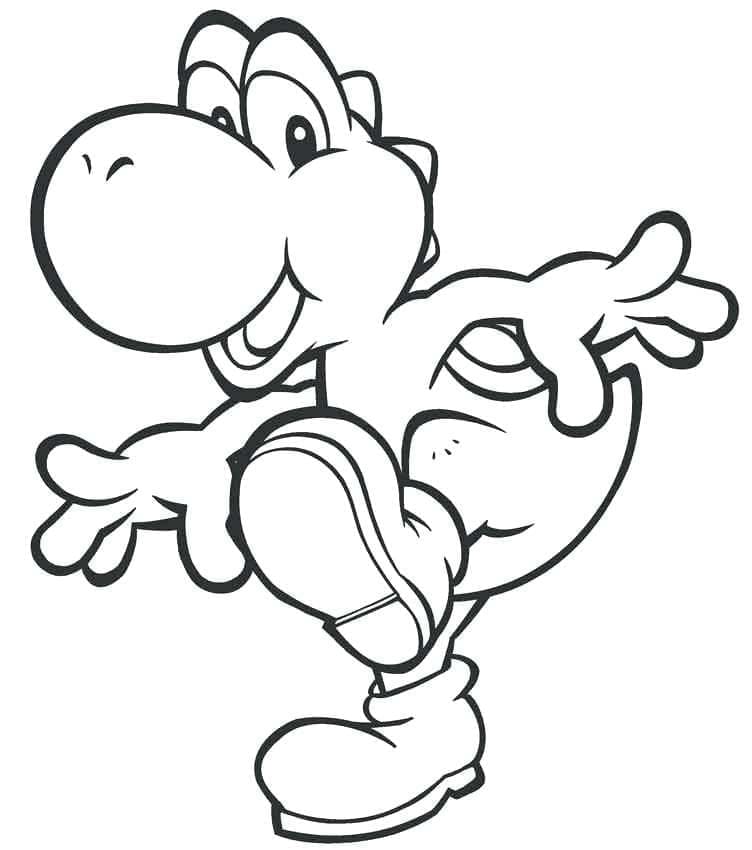 Desenho de Yoshi Imprimivel para Colorir