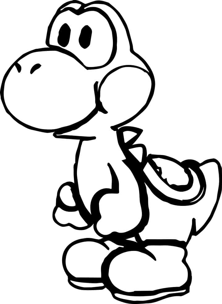 Desenho de Yoshi Imprimivel para Imprimir e Colorir