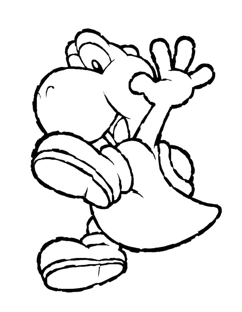 Desenho de Yoshi para Colorir Pdf Grátis