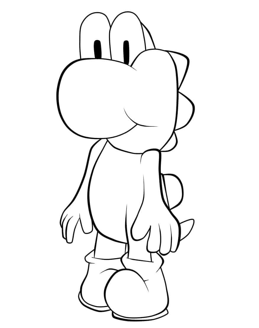 Desenho de Yoshi para Imprimir Pdf Grátis