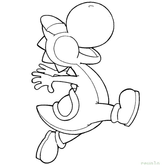 Desenho de Yoshi Pdf para Colorir