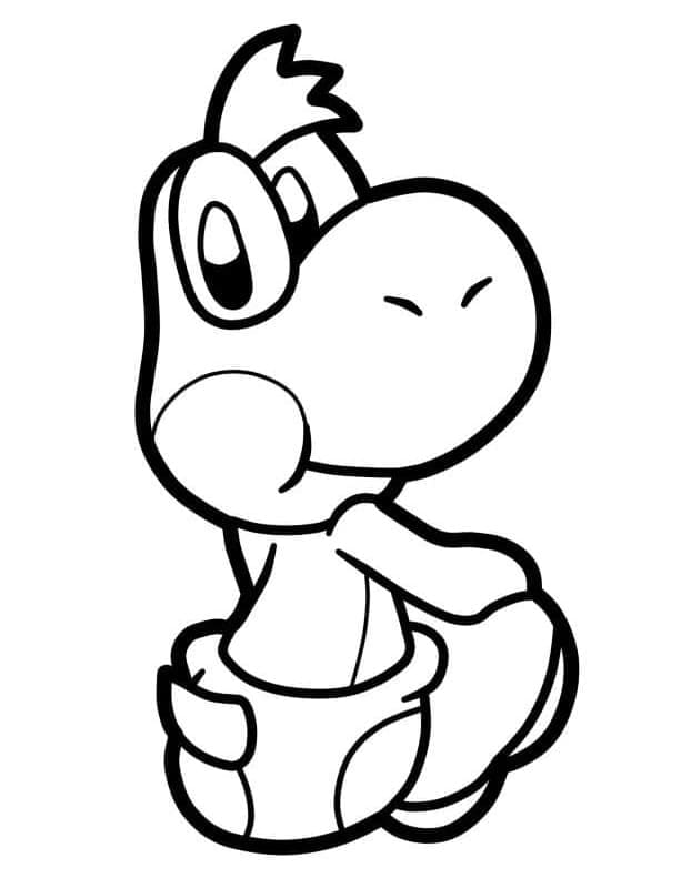 Desenho Pequeno Yoshi para Colorir
