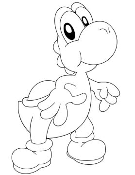 Desenho Yoshi Fofo para Colorir