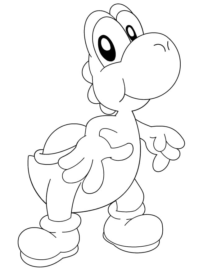 Desenho Yoshi Fofo para Colorir