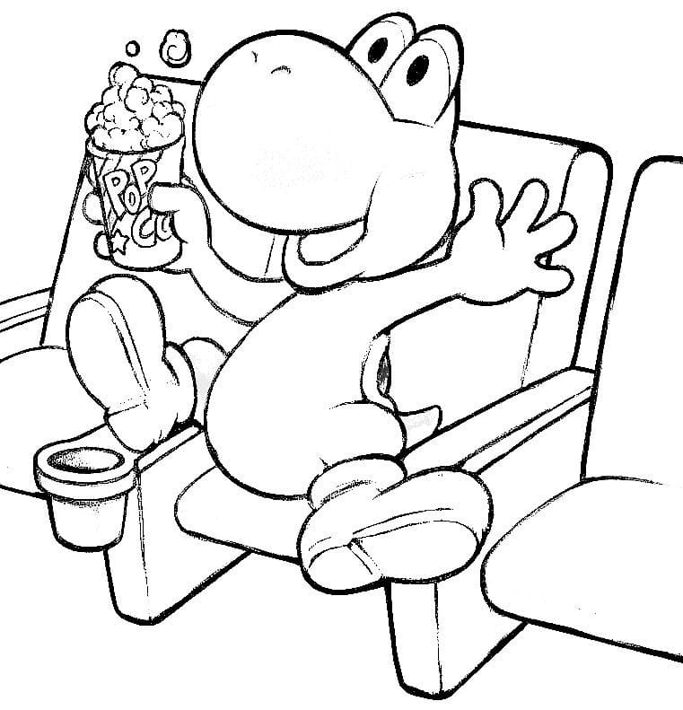 Desenho Yoshi no Teatro para Colorir